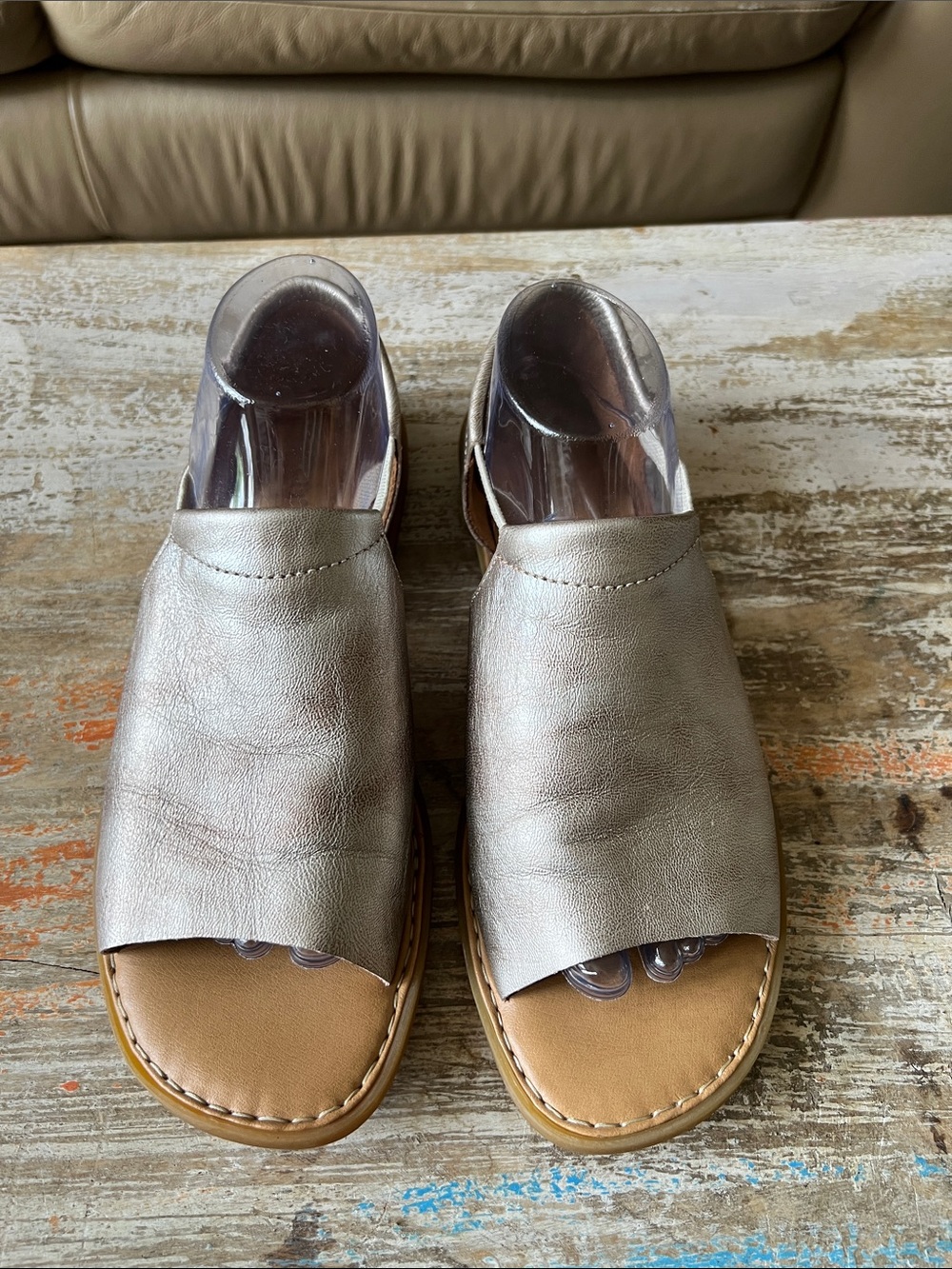 Børn Cove Modern Slide Sandal Gold Panna Cotta Size 10 - Picture 3 of 14